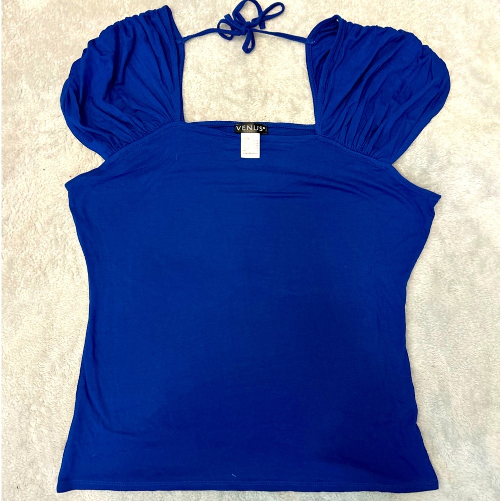 Cobalt blue Venus top! Cap sleeves . Summer must have